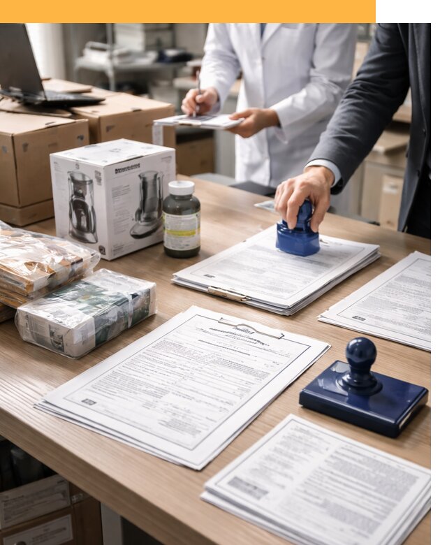 Сертификация импортных товаров от 12436 с таможенным сопровождением